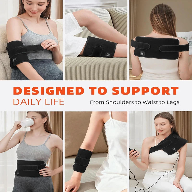 Red light therapy belt worn around the lower back and waist