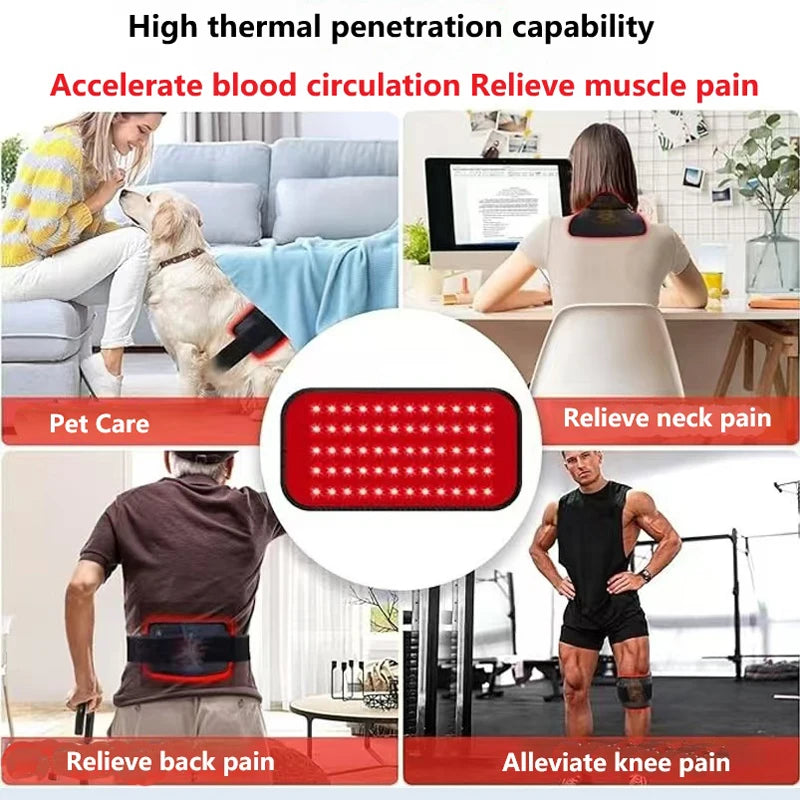 “Red light therapy belt for back and waist wellness”