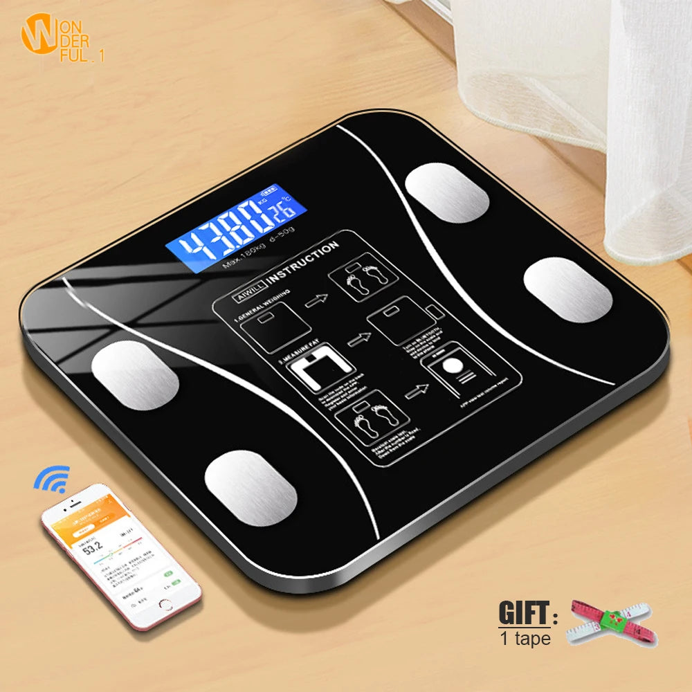 Smart body fat scale with digital body analysis