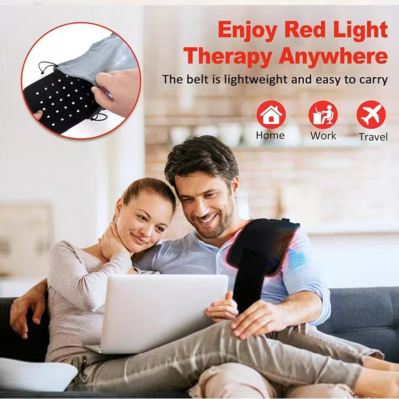 “Red light therapy belt for back and waist wellness”