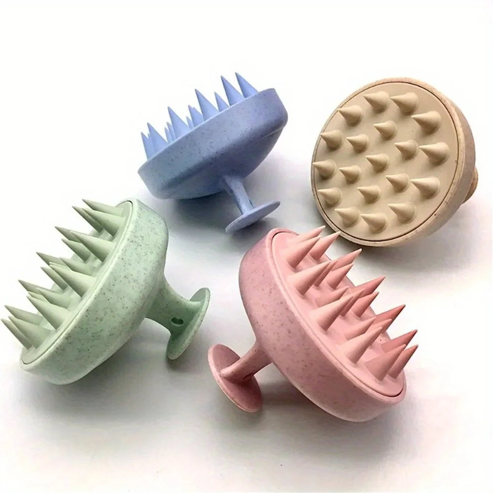 Silicone scalp massager shampoo brush for scalp care